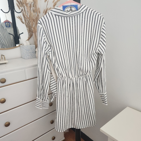 NWT Abercrombie | Long-Sleeve Drapey Shirt Dress, Size Small - Picture 7 of 8